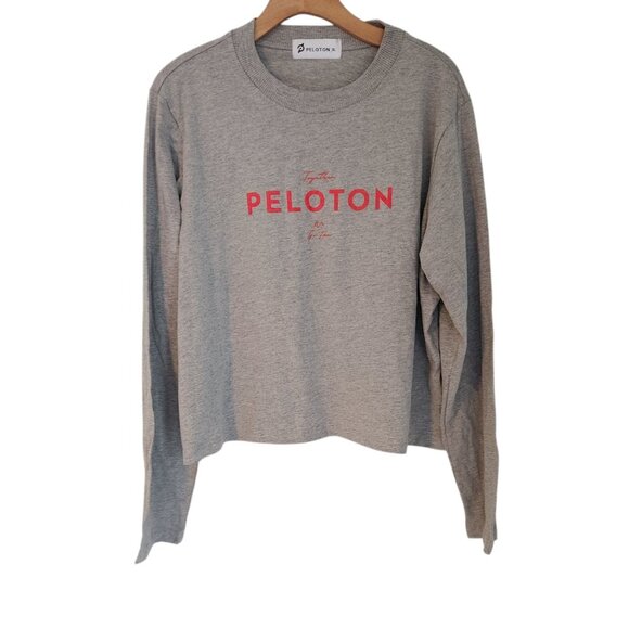Peloton Pullover Shirt Lightweight Together We Go Far‎ Gray Size Womens XL EUC - Picture 1 of 11